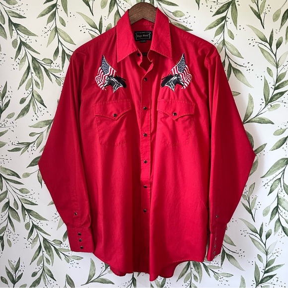 Vintage High Noon Pearl Snap Button Down Shirt. Medium. - Picture 1 of 8